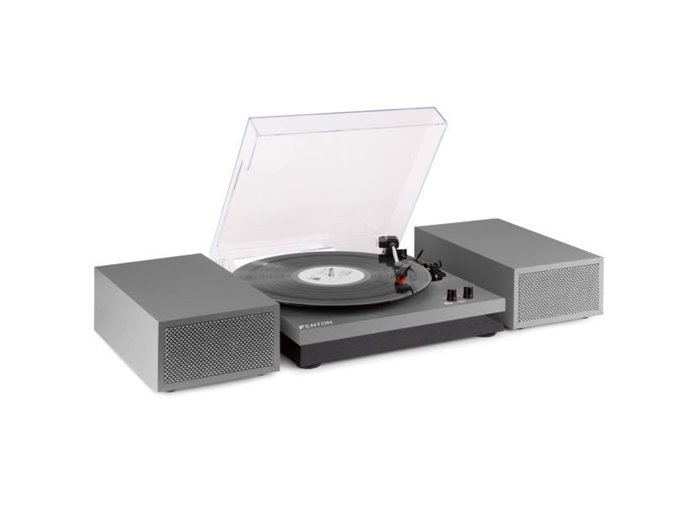 Fenton RP165G - Tocadiscos con Altavoces Integrados y Bluetooth - Color Aluminio