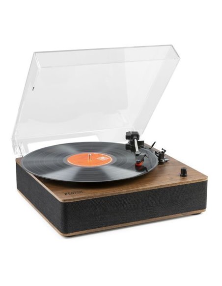 Fenton RP161 Tocadiscos retro Bluetooth in/out - Altavoces integrados - Estéreo - Nogal