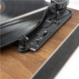 Fenton RP161 Tocadiscos retro Bluetooth in/out - Altavoces integrados - Estéreo - Nogal 2