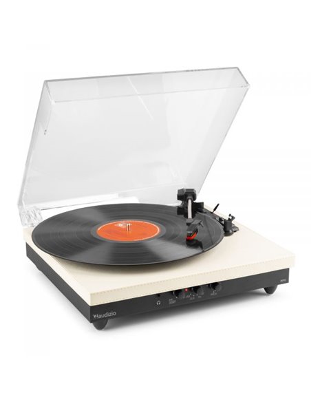 Audizio RP113C Tocadiscos con entrada/salida de Bluetooth - Blanco Crema