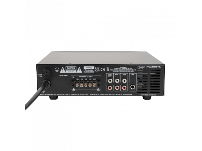 DAP Audio PA-380TU Amplificador para línea de 100V , 80W , Bluetooth 5.0 , USB , Radio FM - 6