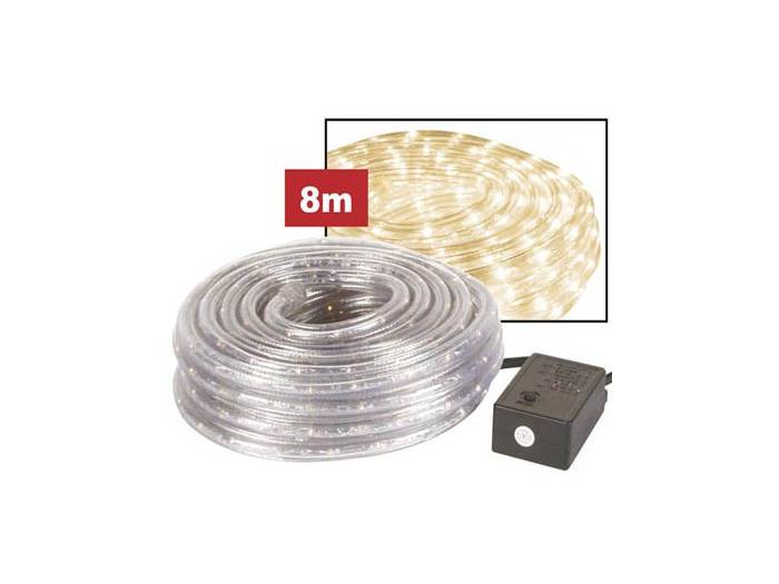 MANGUERA LUMINOSA - 2 CANALES - 8m - TRANSPARENTE + CONECTOR IMPERMEABLE + CONTROLADOR  - 1