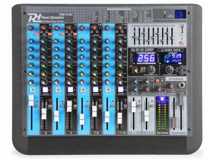 Power Dynamics PDM-S1204 Mezclador analogico 12 canales Profesional - 2