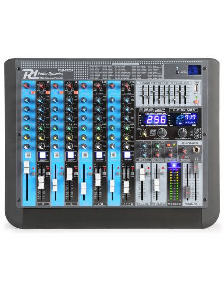 Power Dynamics PDM-S1204 Mezclador analogico 12 canales Profesional - 2