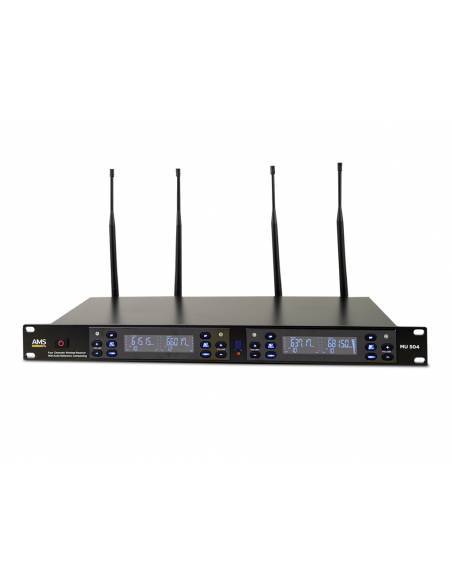 AMS MU 504 + MM 204 Sistema de conferencia con 4 micrófonos de sobremesa. 180 canales. Sincronización IR - 2