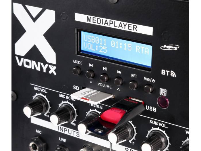 Vonyx VX1000BT Sistema de sonido Activo 1000W 2.2 con bluetooth - 10