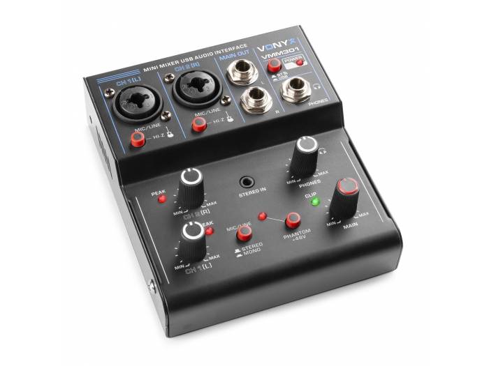 Vonyx VMM301 Mezclador 3 canales con USB Audio Interface 172642