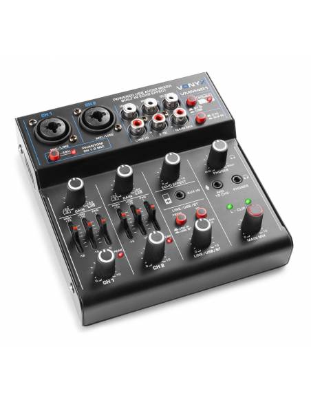 Vonyx VMM401 mezclador de 4 canales con USB , bluetooth y efecto echo - 1