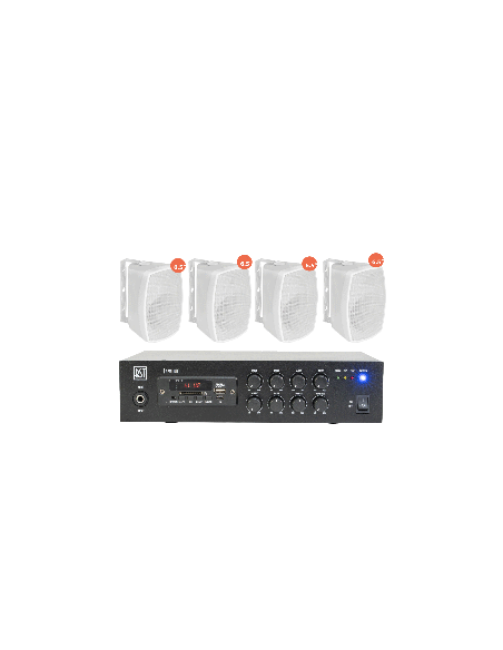 EQUIPO DE SONIDO COOPER  100v HILO MUSICAL White - 4 altavoces 6.5 pulgadas - 4