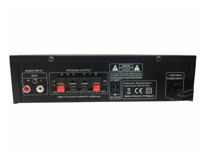 LTC MFA1200USB BT BL Negro - Amplificador Karaoke Bluetooth 2X50W - 5
