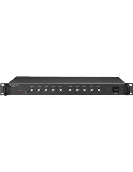 Monacor PA-24AD Divisor de línea para megafonía, 10 canales