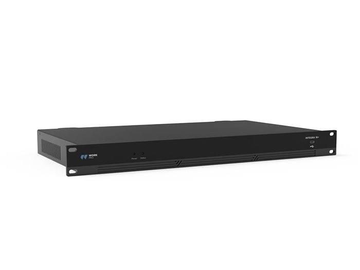 WORK Pro INTEGRA 16+ Matriz audio digital 16 X 16 canales, Dante, DSP y control PC/App