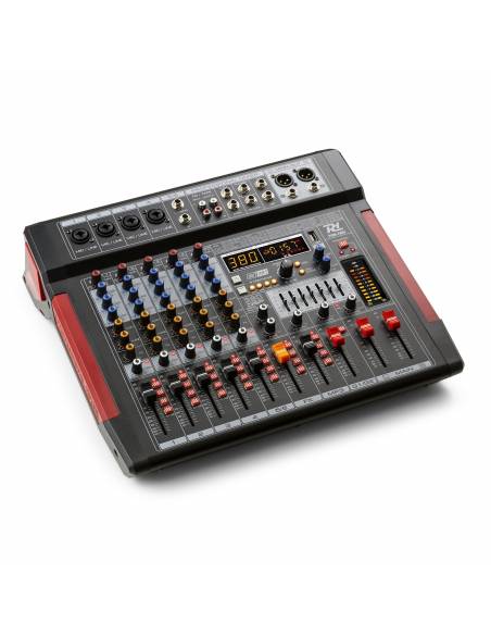 POWER DYNAMIC PDM-T604 MEZCLADOR DE DIRECTO 6 CANALES DSP/MP3