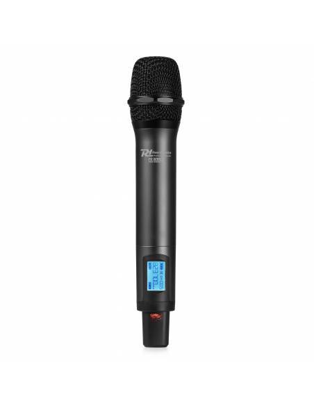 Power Dynamics PD210 Micrófono inalámbrico de mano UHF 160-Canales, sistema True Diversity