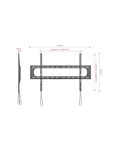 FONESTAR  FIX-096PR Soporte TV fijo de pared