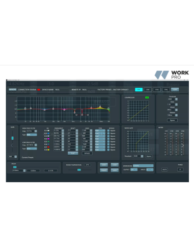Work Pro PULSE DRIVE 1002 Amplificador 2 x 500 W @4 ohm. Clase D. DSP. Control PC, Ethernet