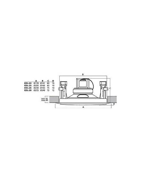 MONACOR EDL-28 - Altavoz de techo de linea de 100v - 6