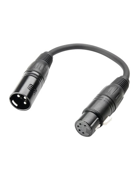Adam Hall Cables 3 STAR DHM 0020 - Adaptador DMX de XLR 5 Pines hembra a XLR 3 Pines macho 0,2 m