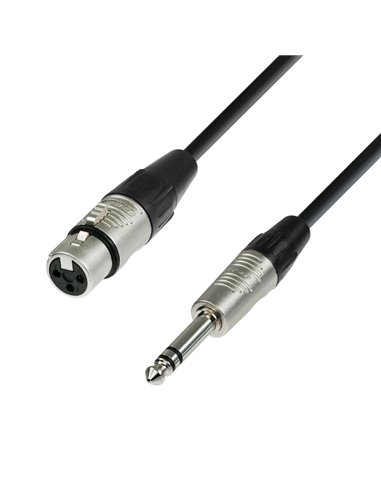 Adam Hall Cables 4 STAR BFV 0150 - Cable de Micro REAN de XLR hembra a Jack 6,3 mm estéreo 1,5 m