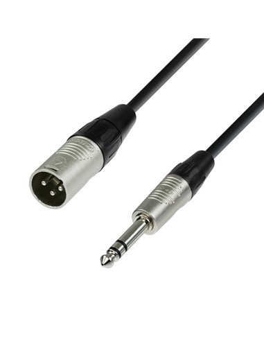 Adam Hall Cables 4 STAR BMV 0500 - Cable de Micro REAN de XLR macho a Jack 6,3 mm estéreo 5 m