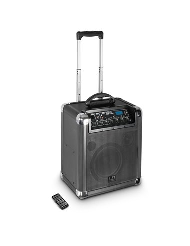 LD Systems Roadjack 10 - Altavoz Bluetooth alimentado por batería, con mezclador