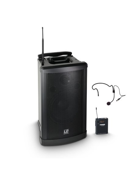 LD SYSTEMS Roadman 102 HS Altavoz de PA portátil con Micro de Diadema