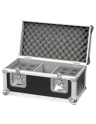 Showgear Pro Case for 12 Mics Con compartimento para accesorios y espuma preformada