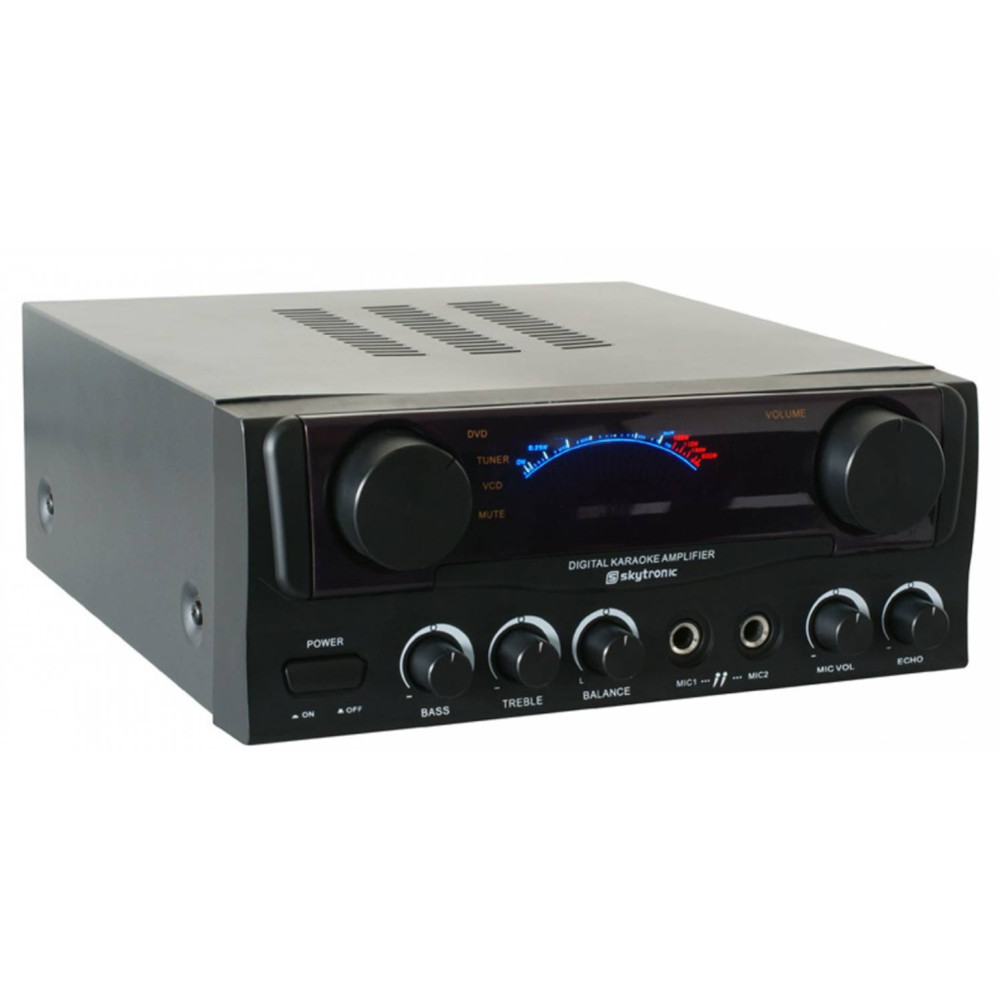 SKYTEC Amplificador Karaoke con Display Negro 103202