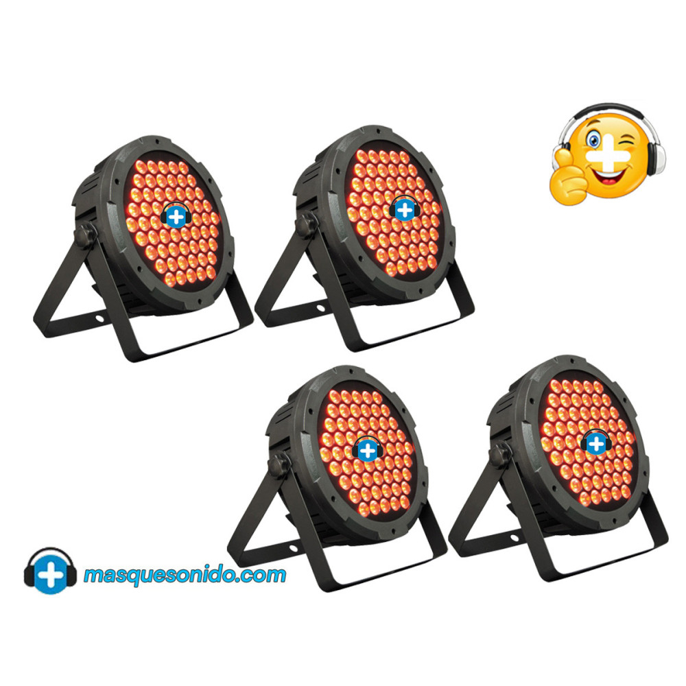 Pack 4 Focos LED RGB Económicos