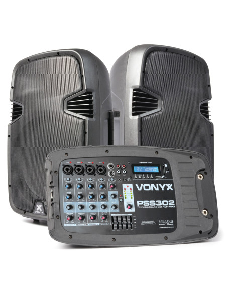 Vonyx PSS302 Set Portátil 10" SD/USB/MP3/Bluetooth con Trípode