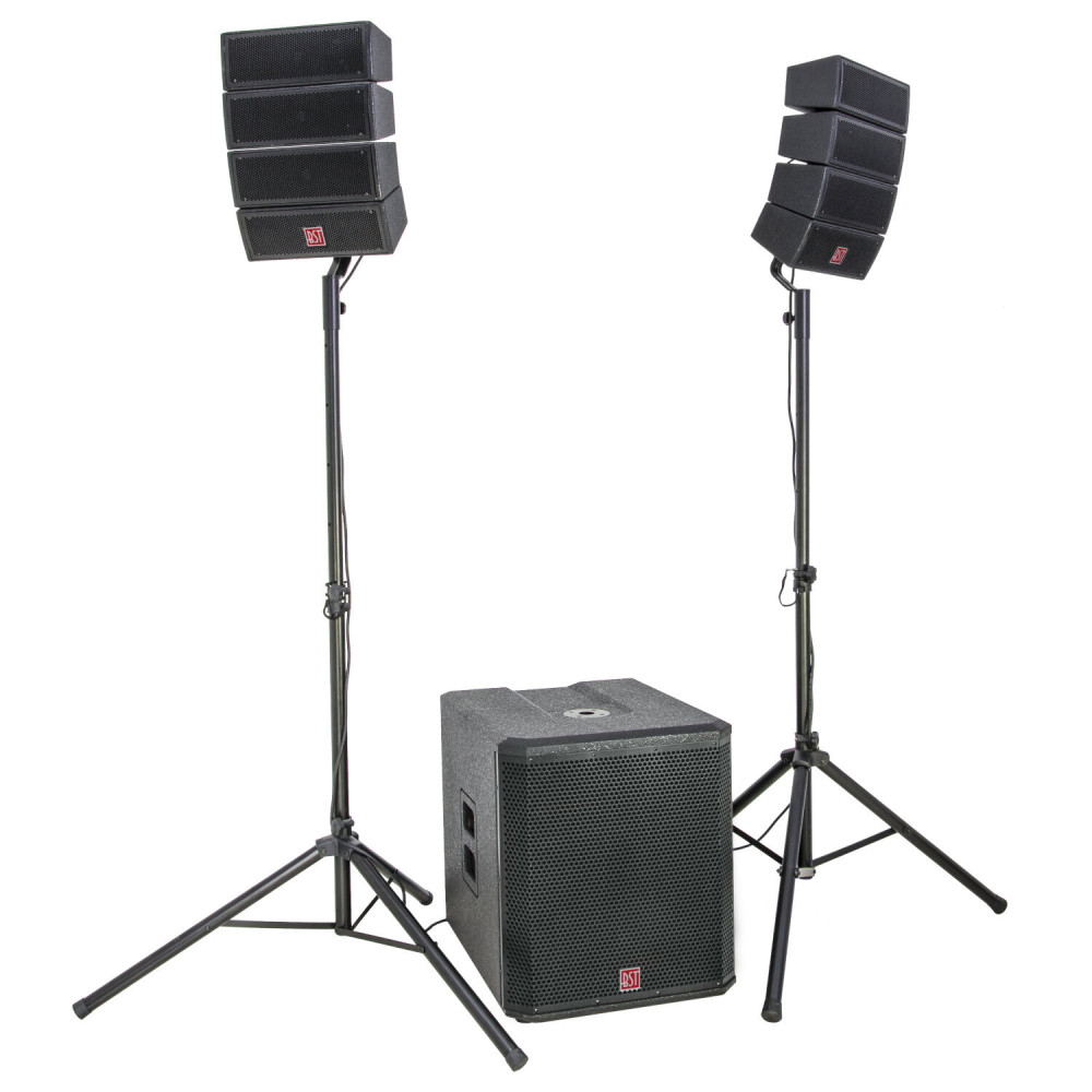 BST HELIOS2.1 – Sistema PA 2.1 activo 900W con sub 18" y 8 satélites