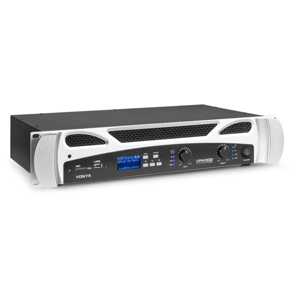 Pack Sonido 300W: 2x Altavoces Ibiza 8" + Etapa Vonyx BT