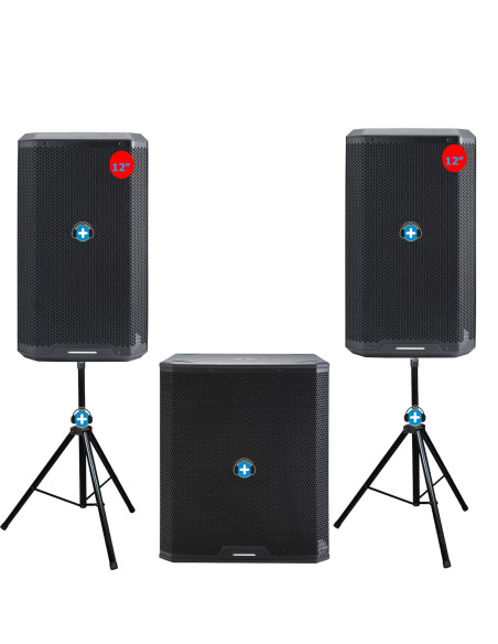 Satélites: Altavoces activos 12 pulgadas Audiophony Carbon 12A alta definición.