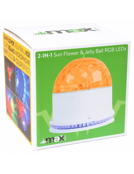 Max SSL10LED Spinning Sunflower 48 RGB LEDs con Jellyball - 14